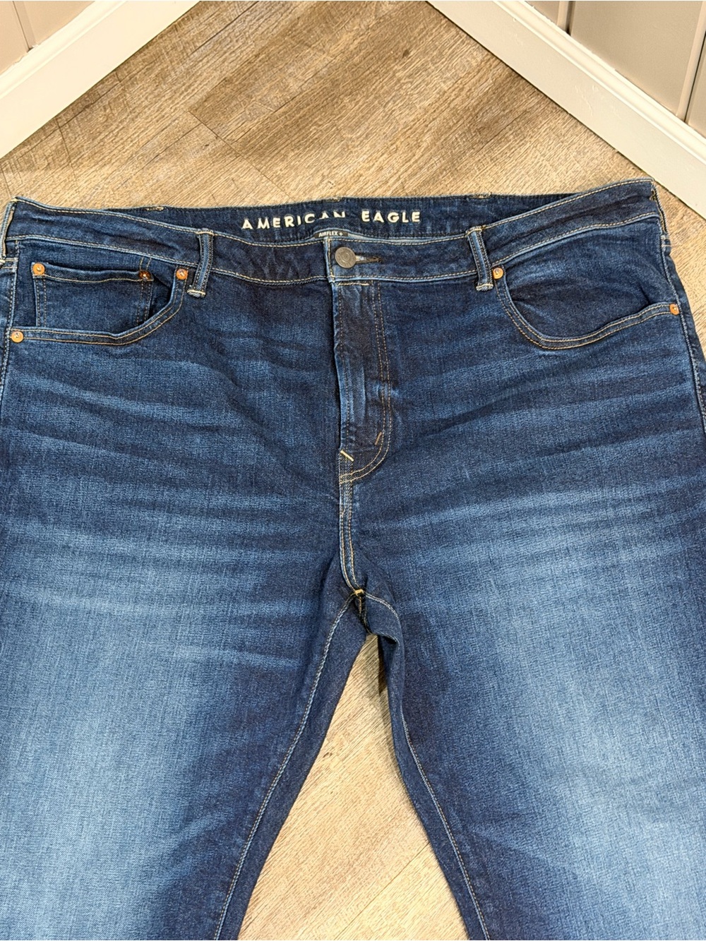 American Eagle Outfitters Men’s Indigo Slim Straight Jeans - Picture 3 of 13